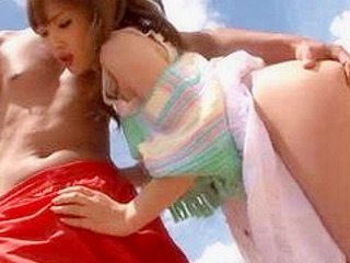 Get ready for a wild fuckathon on a tropical island with a hot Nippon beauty!