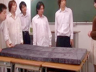 Wet and Wild Lessons with Nippon Teachers - Student Threesome in Tokyo Classroom